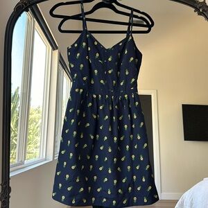 J. Crew pineapple spaghetti strap dress